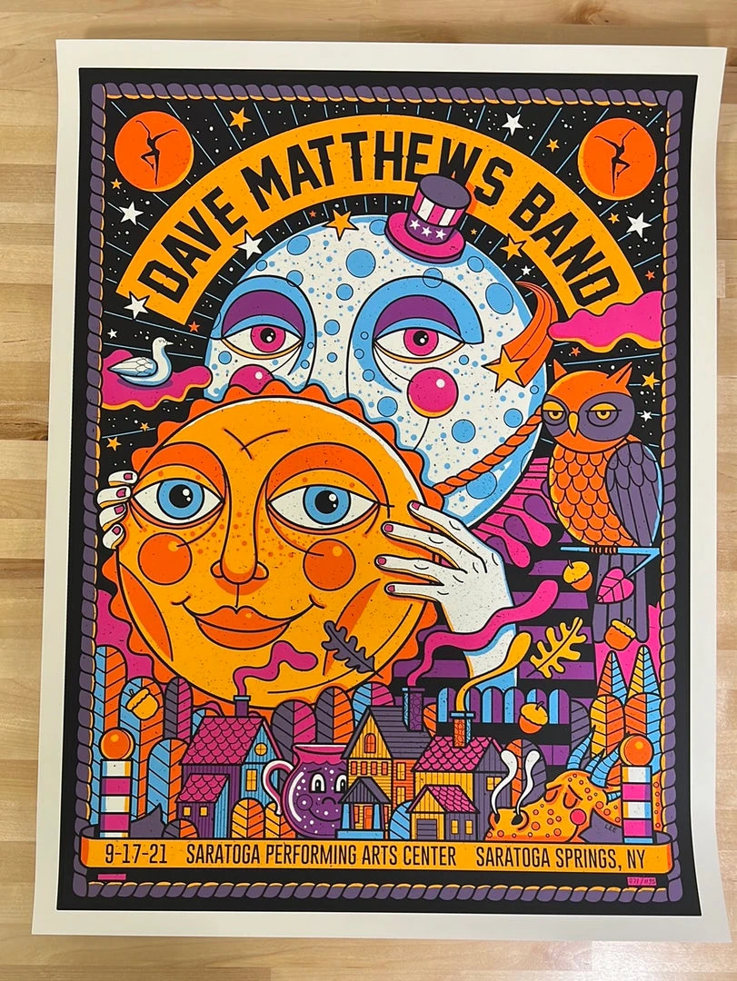 Methane Studios Dave Matthews Band - 2021 Methane Poster Saratoga, NY 9/17 Gig Posters 4 Methane Studios Dave Matthews Band - 2021 Methane Poster Saratoga, NY 9/17 Gig Posters
