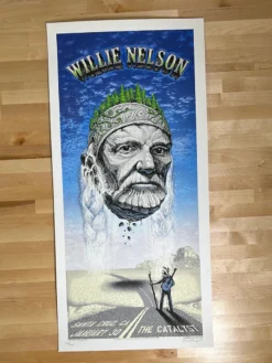 Willie Nelson - 2006 Emek Gan Poster Santa Cruz, CA Catalyst