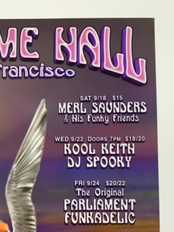 Greg Coiner Gig Posters MHP 75 Merl Saunders - 1999 Poster Maritime Hall San Fran 1st