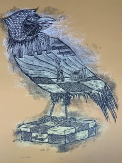 Art Prints Rural Corvus - 2009 Dan Grzeca Poster Art Print Orange