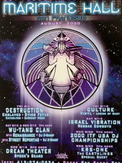 The Artworks Gig Posters MHP 97 Wu Tang Clan - 2000 Poster Maritime Hall San Fran 1st