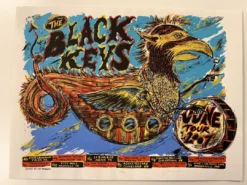 The Black Keys - 2007 Dan Grzeca Poster June Tour S/N