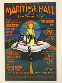 Dave Normal Gig Posters MHP 93 Dropkick Murphys - 2000 Poster Maritime Hall San Fran 1st