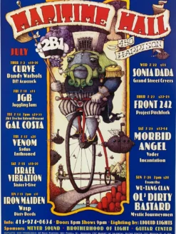 Dave Huckins MHP 48 July - 1998 Poster Maritime Hall San Fran 1st Gig Posters