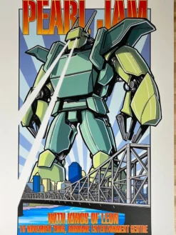 Pearl Jam - 2006 Joe Whyte Poster Brisbane, AUS Kings Of Leon