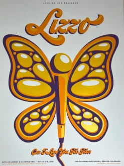 Colorado Lizzo - 2021 Mike Tallman Poster Denver, CO The Fillmore