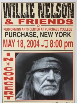Gig Posters Willie Nelson - 2004 Franks Brothers 5/18 Poster Purchase, NY