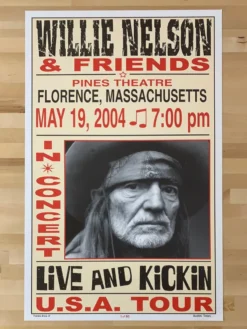 Gig Posters Willie Nelson - 2004 Franks Brothers 5/19 Poster Florence, MA