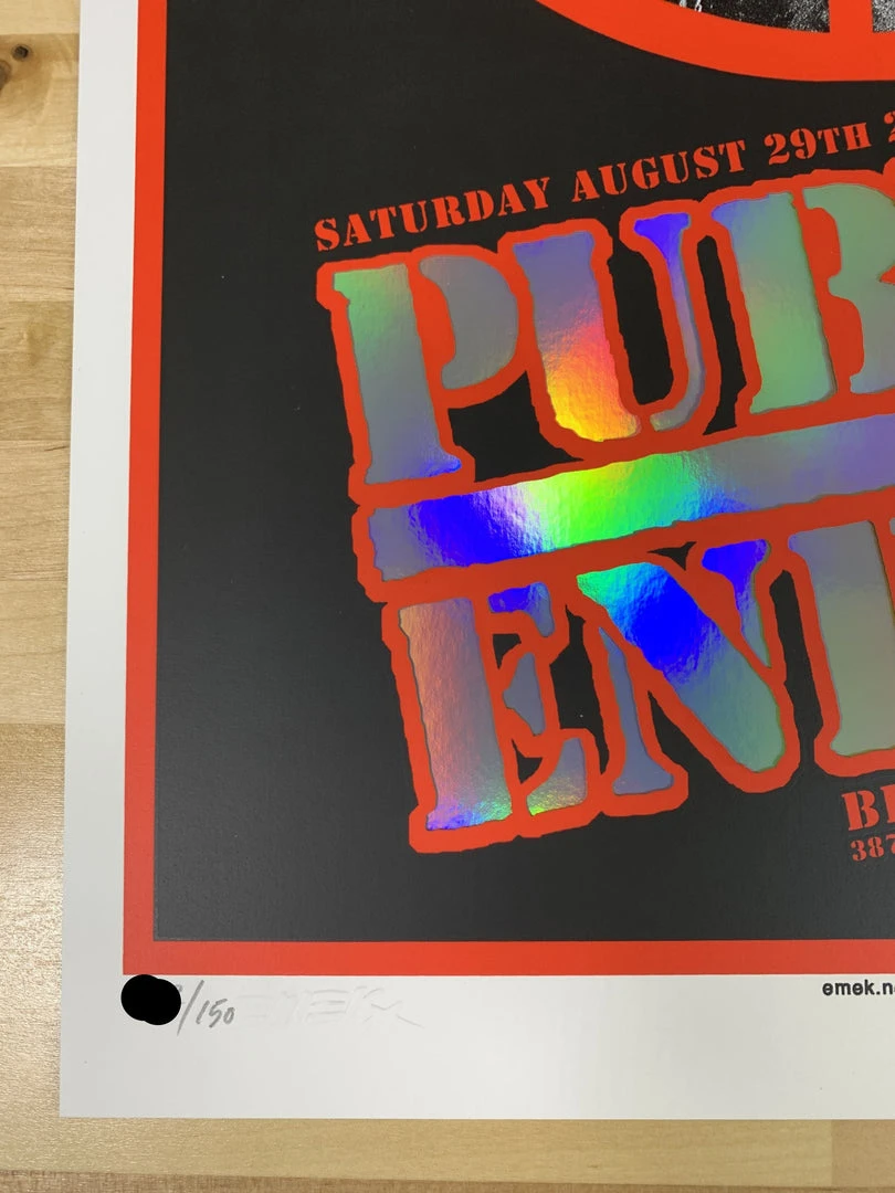 Public Enemy - 2020 Emek Poster Foil With Date The Terrordome, CO Colorado 8 Public Enemy - 2020 Emek Poster Foil With Date The Terrordome, CO Colorado