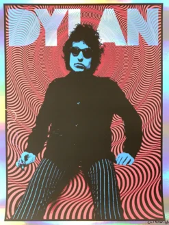 Bob Dylan - 2020 Carl Glover Poster Art Print Rainbow FOIL 420 Posters