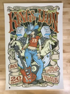 Gig Posters Kings Of Leon - 2009 Daymon Greulich Poster Louisville, KY