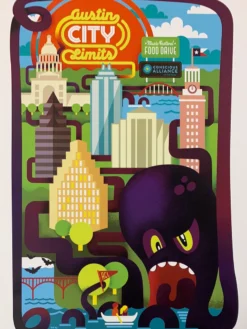 Austin City Limits Festival - 2012 Dan Stiles Poster Zilker Park