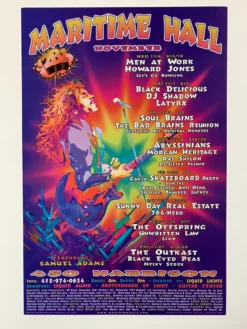 Greg Coiner MHP 53 Men At Work - 1998 Poster Maritime Hall San Fran 1st