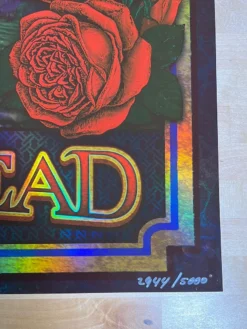Grateful Dead - 2015 Brian Carroll Poster Fare Thee Well FOIL (pinholes)