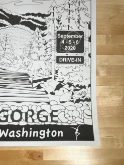 Dave Matthews Band - 2020 Jamison Grace Coloring Poster Quincy, WA Gig Posters