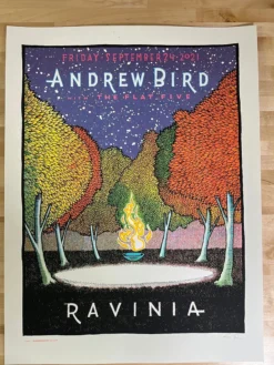 Art Prints Andrew Bird - 2021 Jay Ryan Poster Ravinia Highland Park, IL