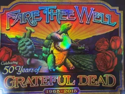 Grateful Dead - 2015 Brian Carroll Poster Fare Thee Well FOIL (pinholes)