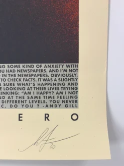 Andy Gill - 2020 Shepard Fairey (edge Wear) Poster Obey Anti-Hero UK Art Print Art Prints