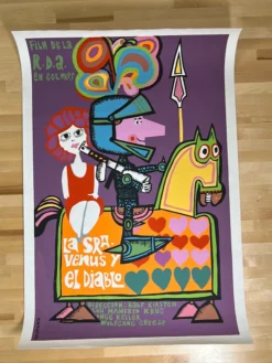 Eduardo Munoz Bachs La Sra Venus Y El Diablo - 1969 Cuban Movie Poster Original Vintage