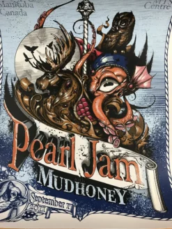 Gig Posters Pearl Jam - 2011 Greg Simkins Poster Craola Winnipeg Manitoba, CAN