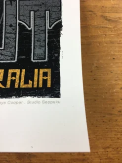 Pearl Jam - 2014 Rhys Cooper Poster Melbourne, AUS Flemington Racecourse