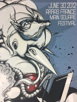 Pearl Jam - 2012 Greg Simkins Poster Craola Arras, France Main Square Festival Gig Posters