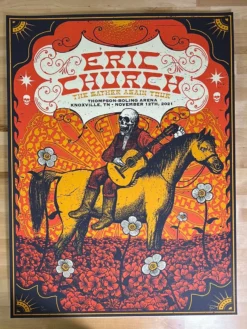 Gig Posters Eric Church - 2021 Status Serigraph Poster Knoxville, TN 9 Gig Posters Eric Church - 2021 Status Serigraph Poster Knoxville, TN