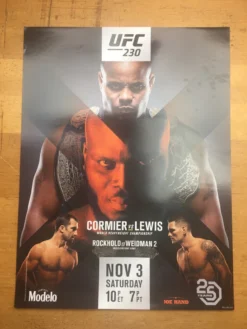 Sold Out Posters UFC 230 2018 Poster Cormier Vs Lewis & Rockhold Vs Weidman 2