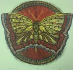 Wooden Resurrection Butterfly - 2013 Dan Grzeca Poster Art Print Art Prints