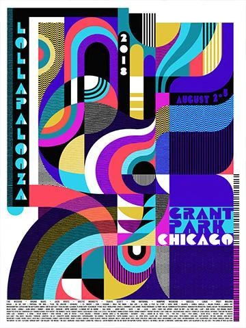 Chicago, IL Lollapalooza - 2018 Jessie Unterhalter Katey Truhn Poster Chicago Print 3 Chicago, IL Lollapalooza - 2018 Jessie Unterhalter Katey Truhn Poster Chicago Print