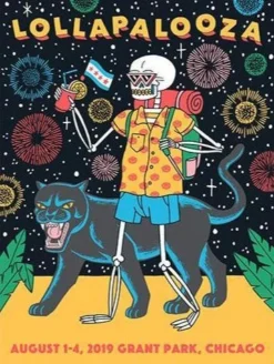 Lollapalooza - 2019 Luke Pelletier Poster Chicago Grant Park 1st Edition