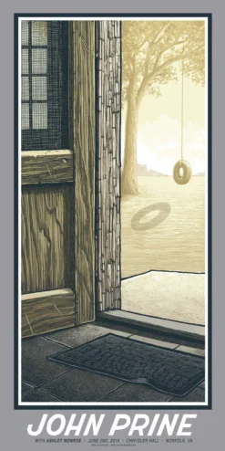 John Prine - 2018 Justin Santora Poster Norfolk, VA Chrysler Hall