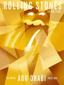 Sold Out Posters Gig Posters Rolling Stones - 2014 Official Poster Abu Dhabi Du Arena